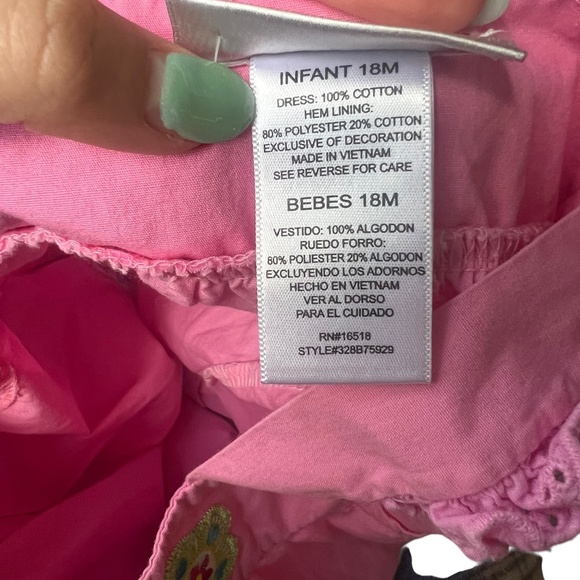 Vintage Y2K Ladybug & Flower Cotton Dress <3 18 months - Picture 4 of 4